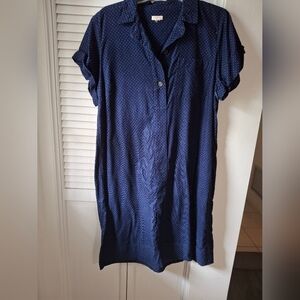 J. Crew Navy Button-Down CordorouyShirt Dress